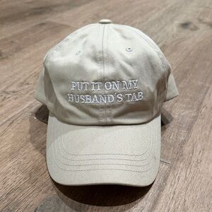 Beige Embroidered Baseball Cap